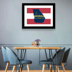 Georgia Silhouette Map Wall Art