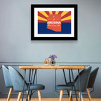 Arizona Sunburst Map Wall Art