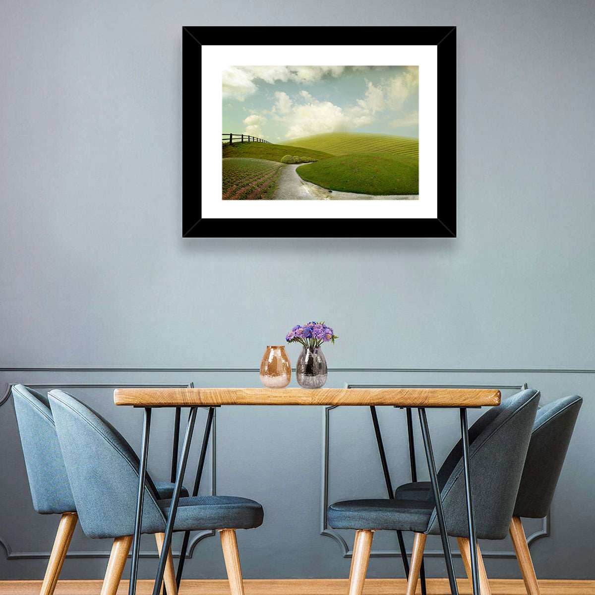 Winding Road Through Rolling Hills Wall Art