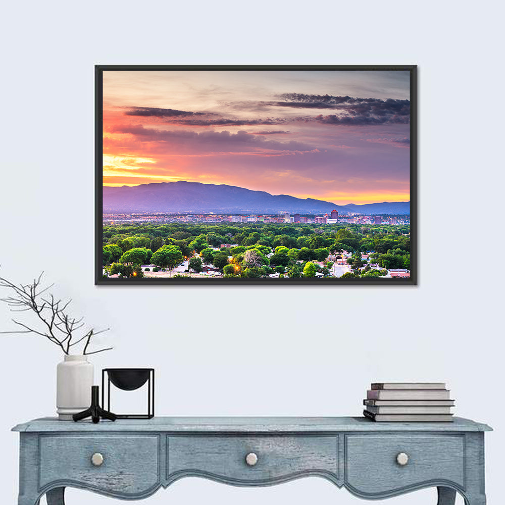 Albuquerque Skyline at Dusk Wall Art