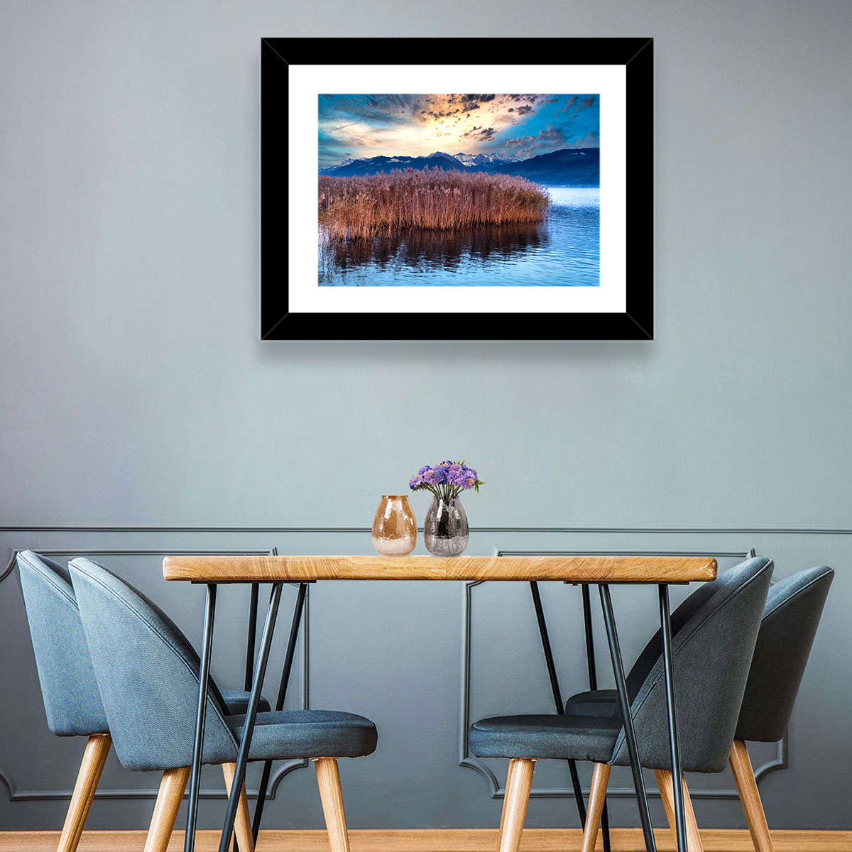 Lake Obersee Reeds at Dusk Wall Art