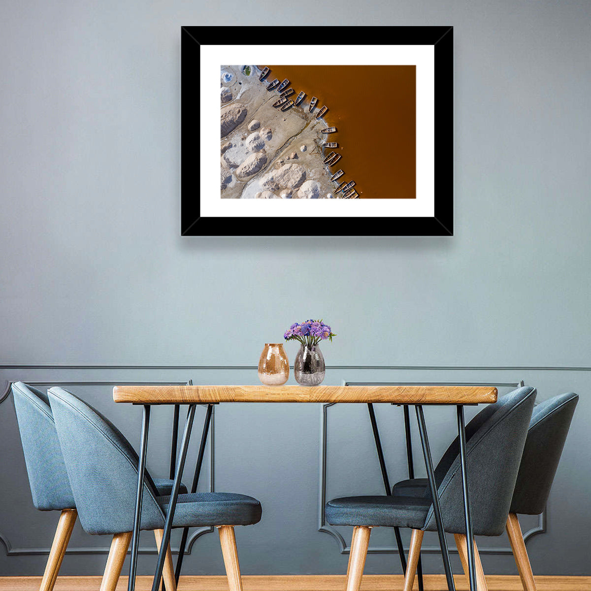 Salt Piles at Lake Retba Wall Art in a room, landscape