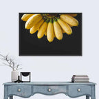 Banana Bunch with Water Droplets Wall Art