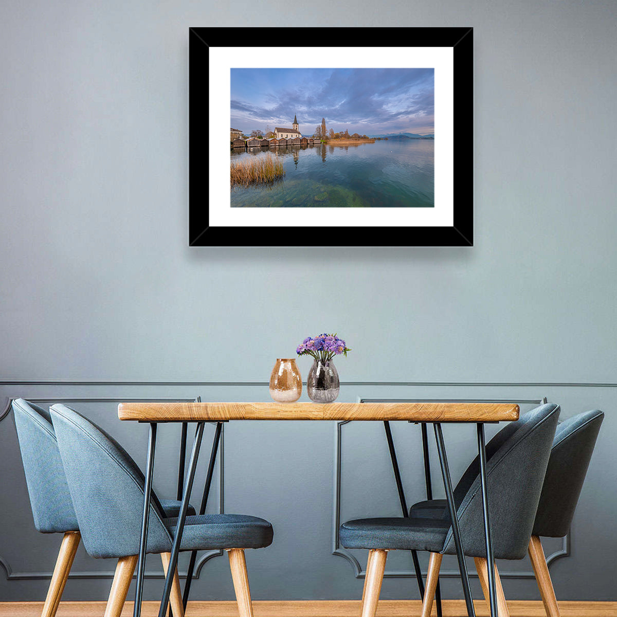 Busskirch Church on Lake Obersee Wall Art