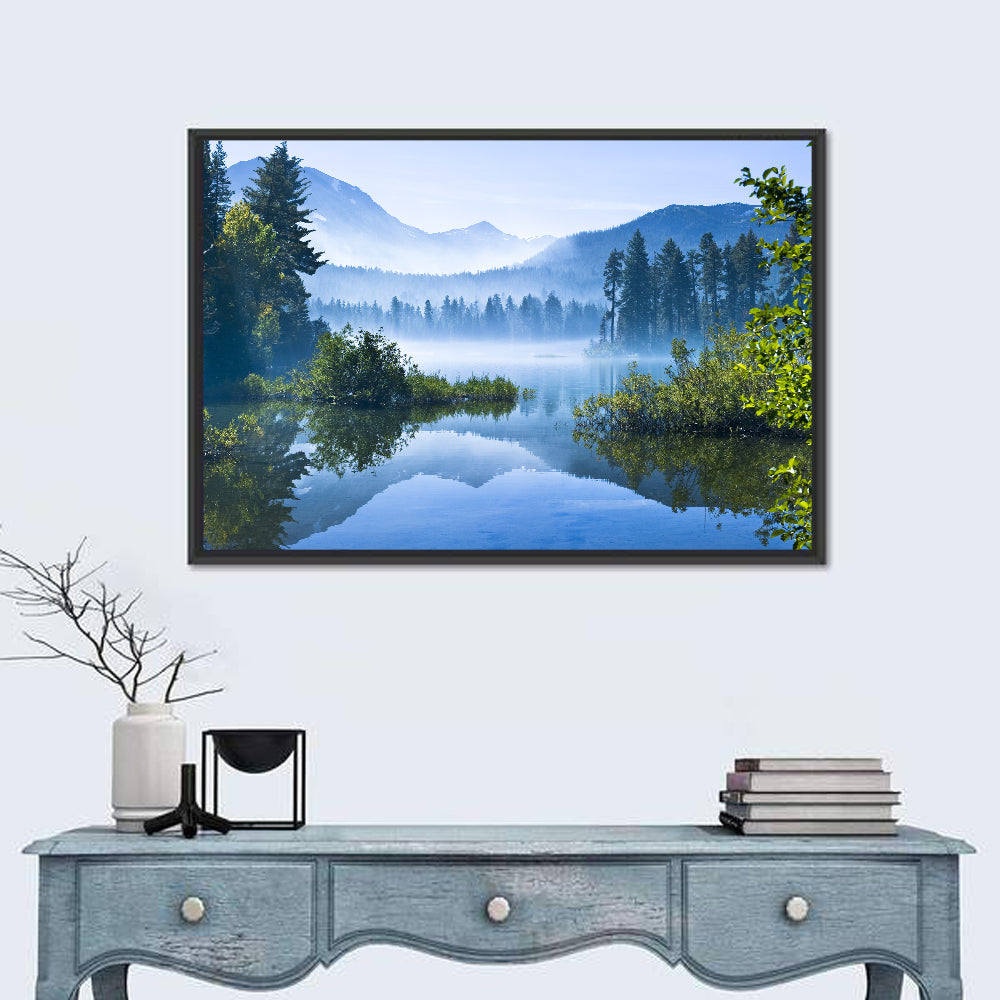 Lassen Morning Reflection Wall Art in a room, landscape