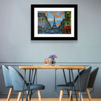 Paris Dusk Street, Eiffel Tower Wall Art