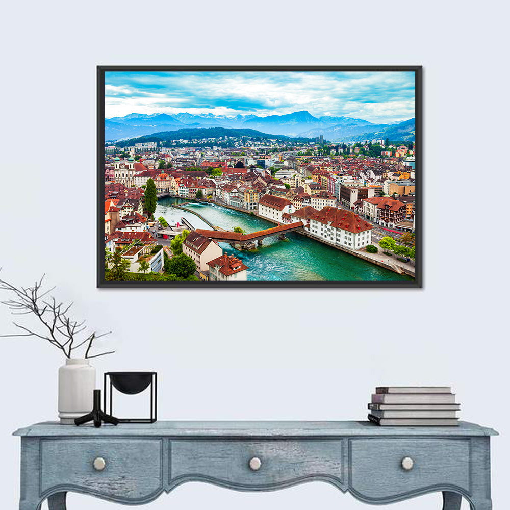 Lucerne Chapel Bridge View Wall Art