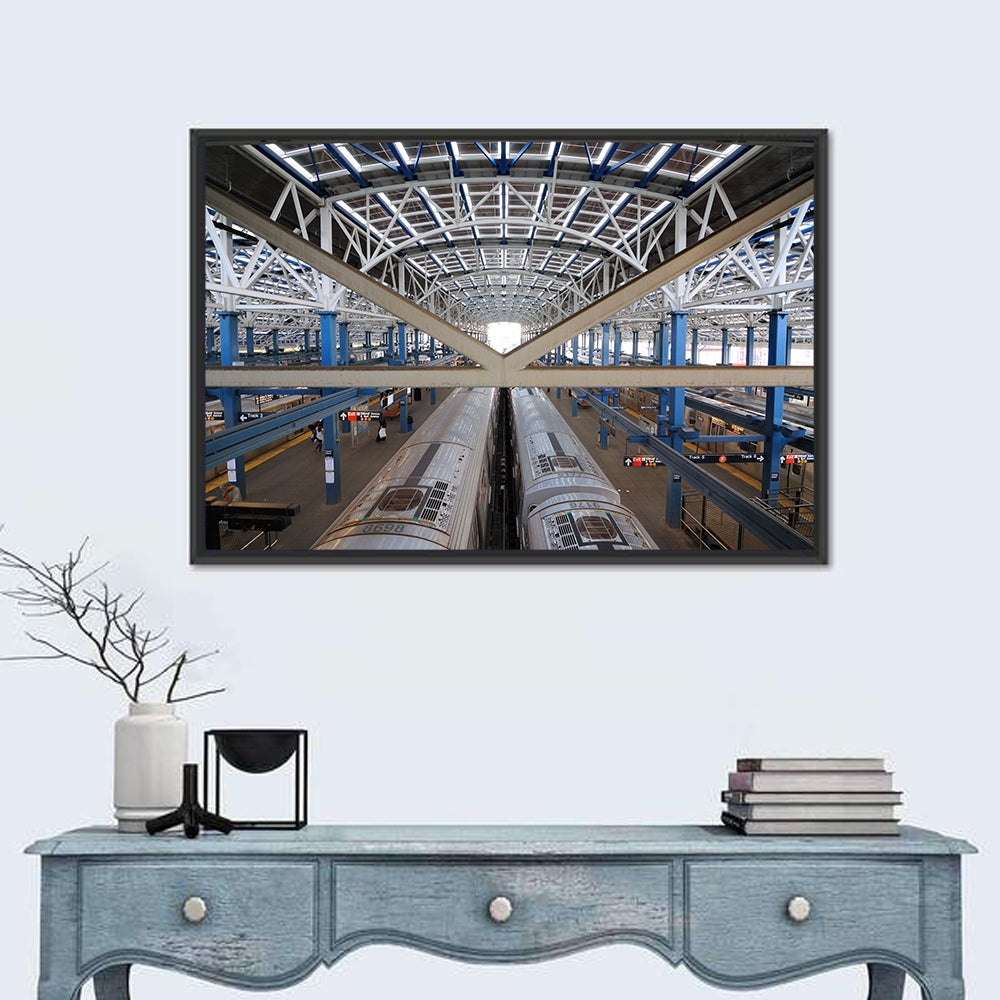 Stillwell Avenue Station Platform Perspective Wall Art in a room, landscape