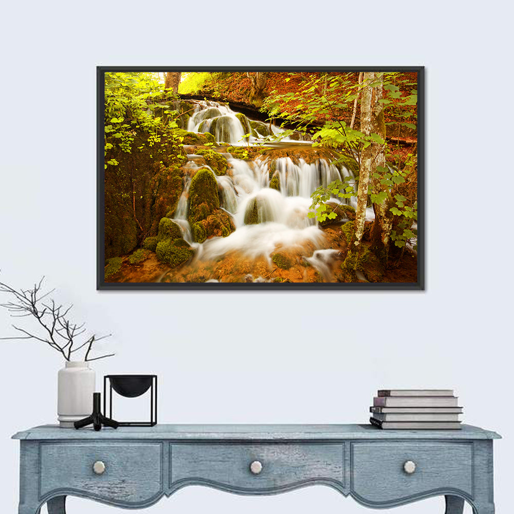 Plitvice Autumn Stream Wall Art