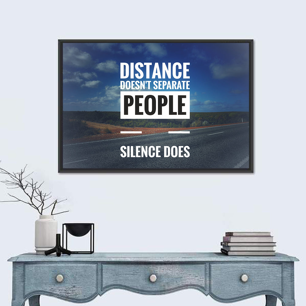 Silence Separates People Wall Art in a room, landscape