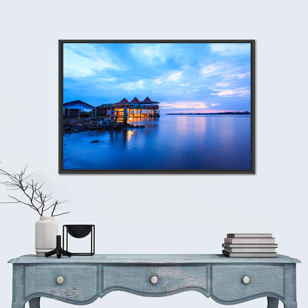 Twilight Restaurant on Lake Victoria Wall Art in a room, landscape