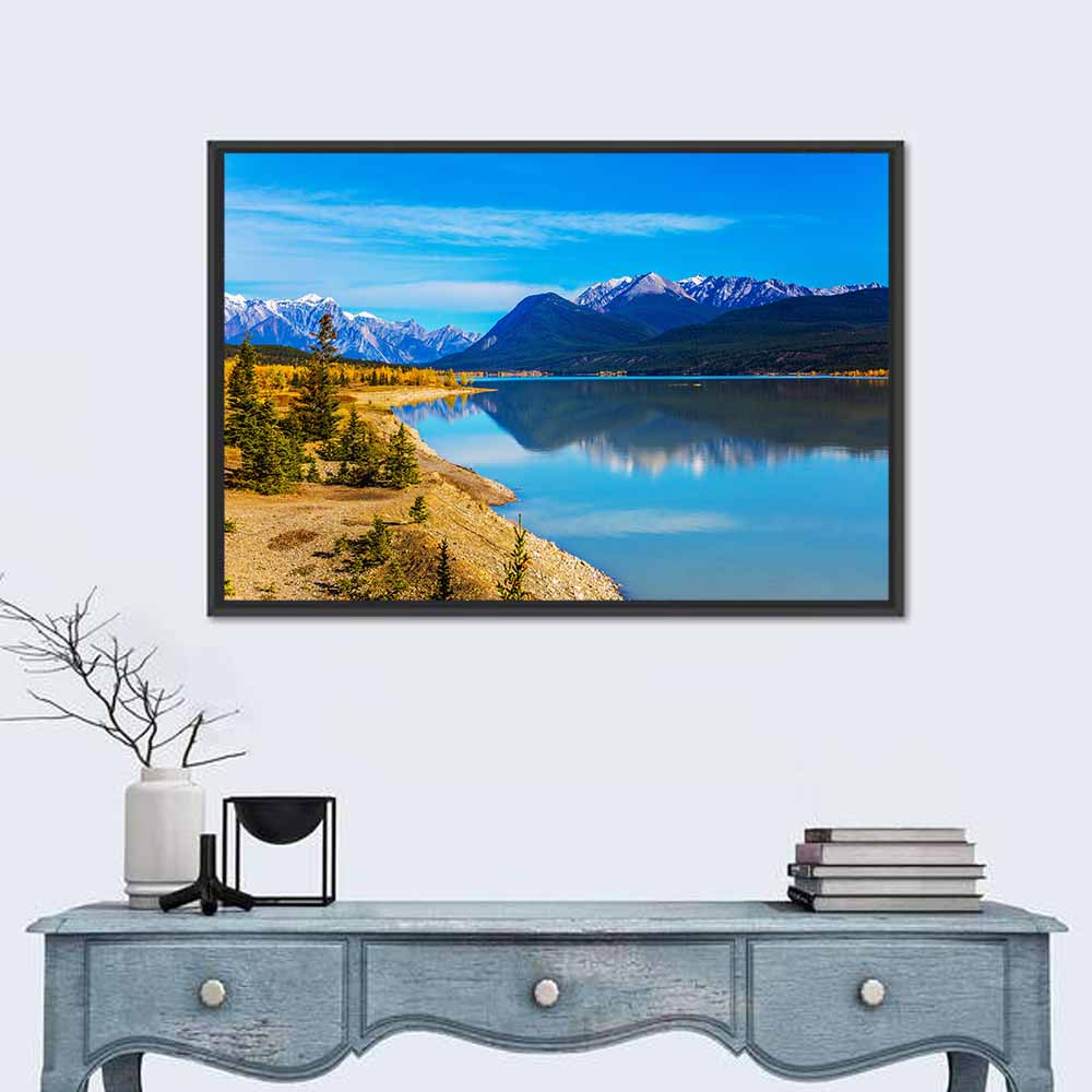 Abraham Lake Turquoise Reflection Wall Art