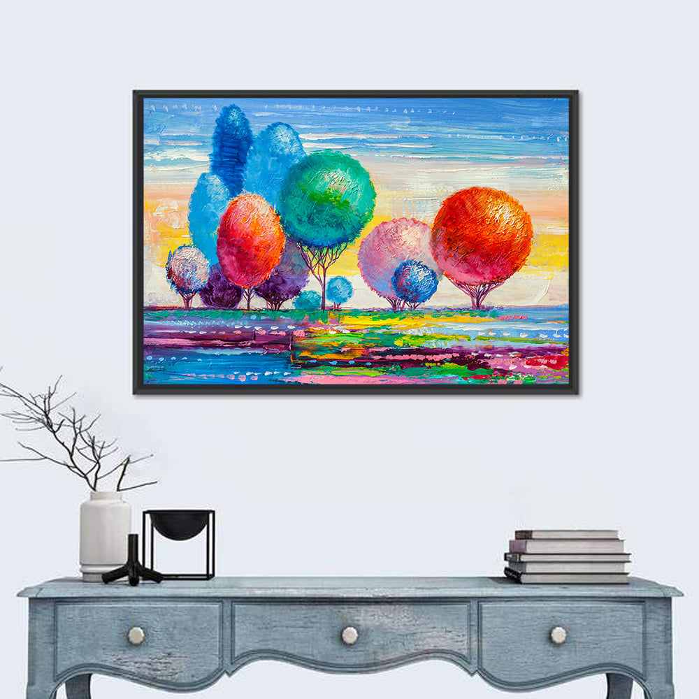 Autumn Trees at Sunset Wall Art