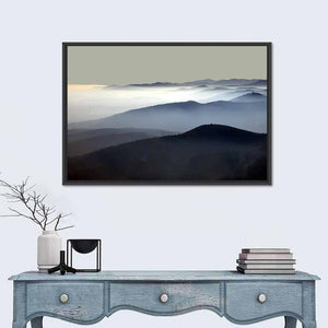 Distant Mountain Silhouette Wall Art