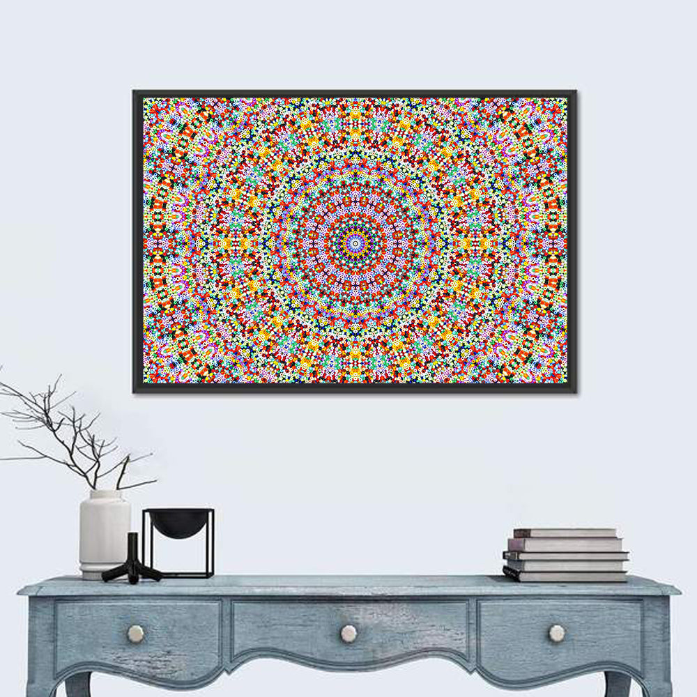 Beaded Kaleidoscope Mandala Wall Art