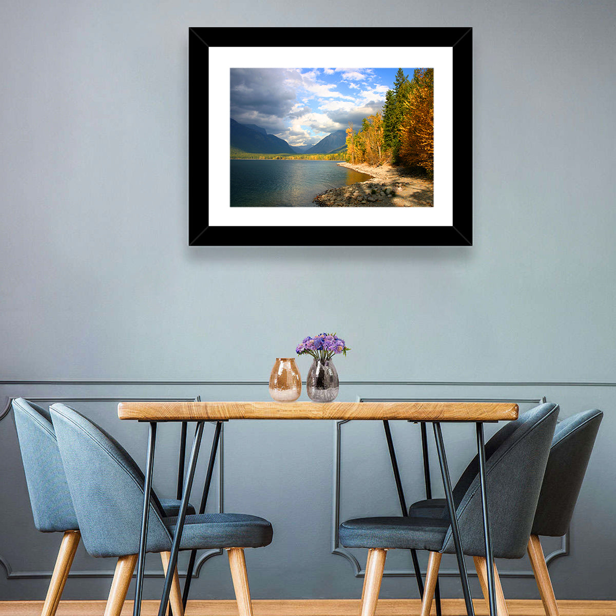 Lake Mcdonald Autumn Shoreline Wall Art