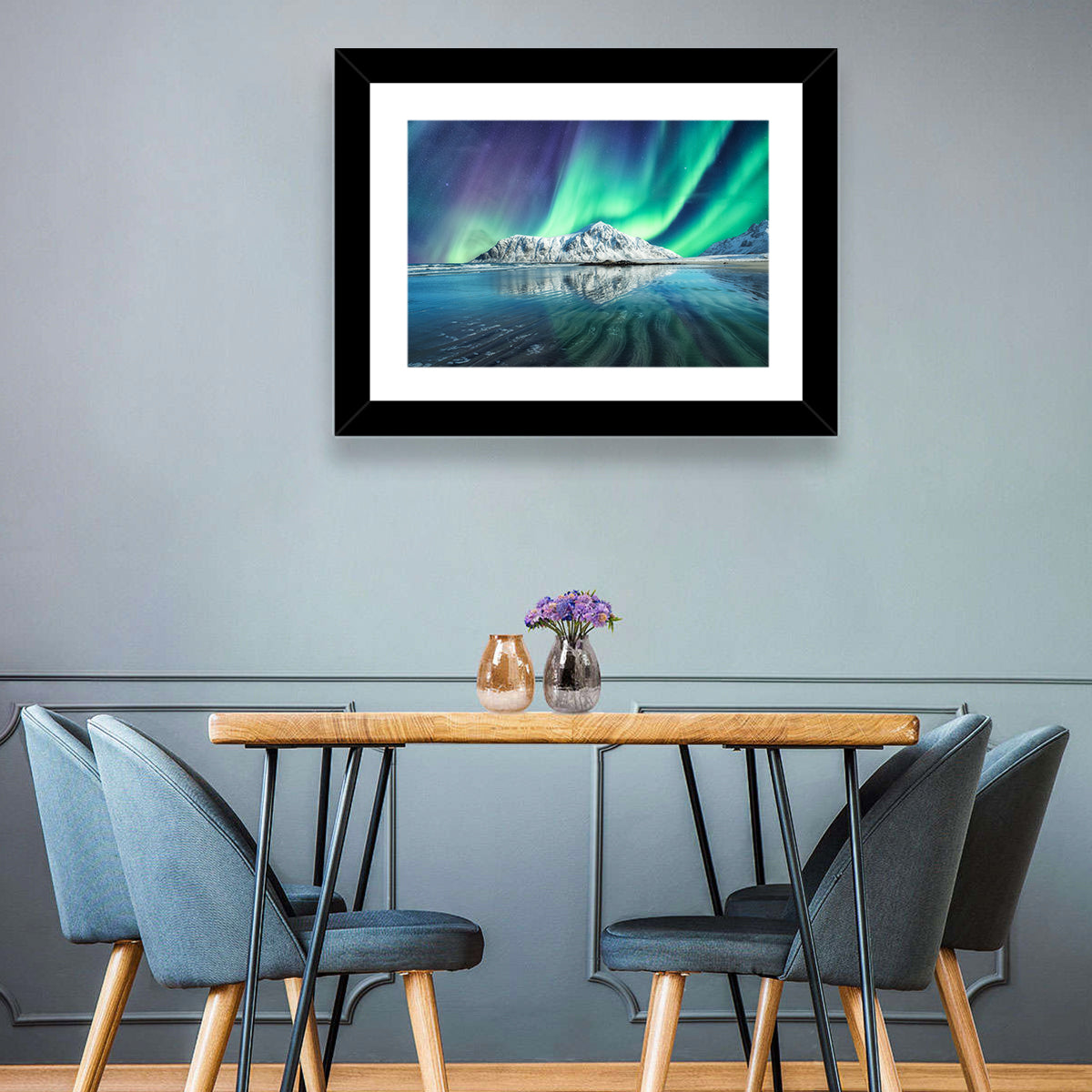 Aurora Borealis Skagsanden Beach Wall Art