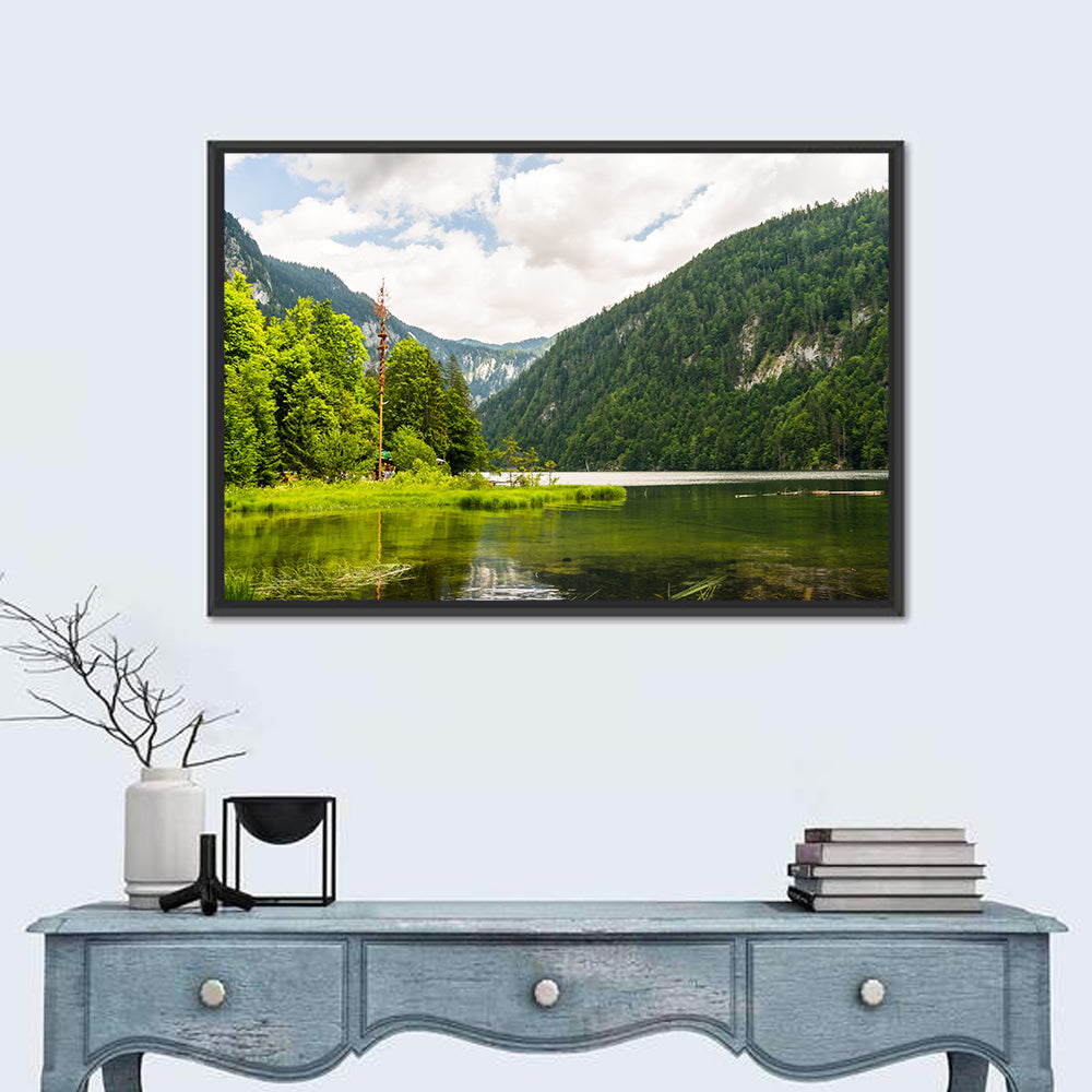 Maypole at Lake Toplitz Wall Art in a room, landscape