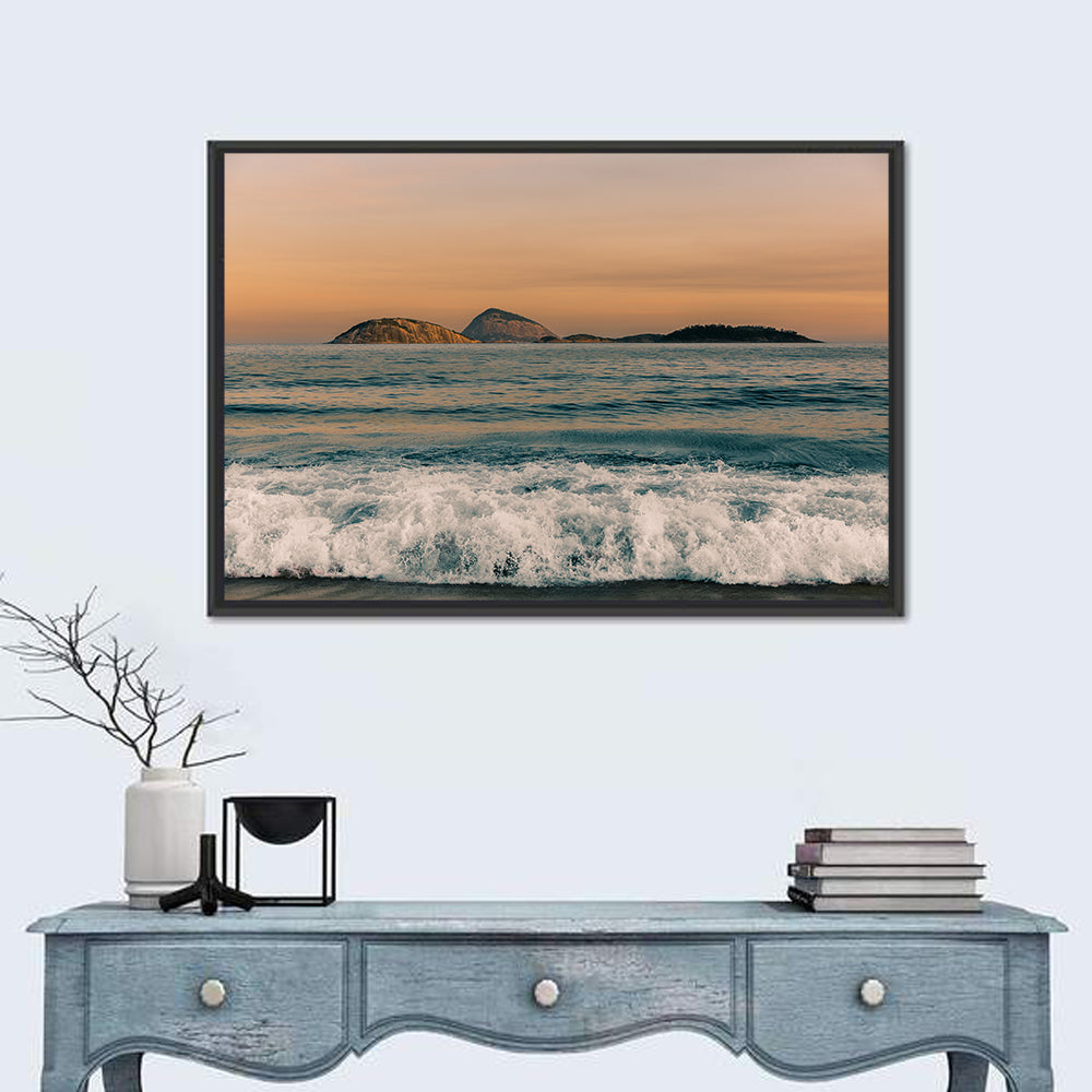 Cagarras Island Sunset Beach Wall Art