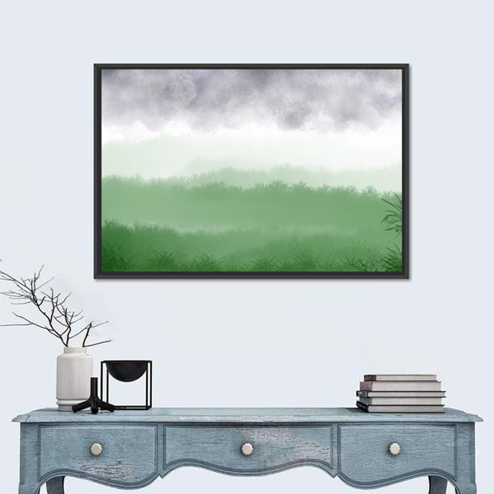 Misty Green Fields Wall Art