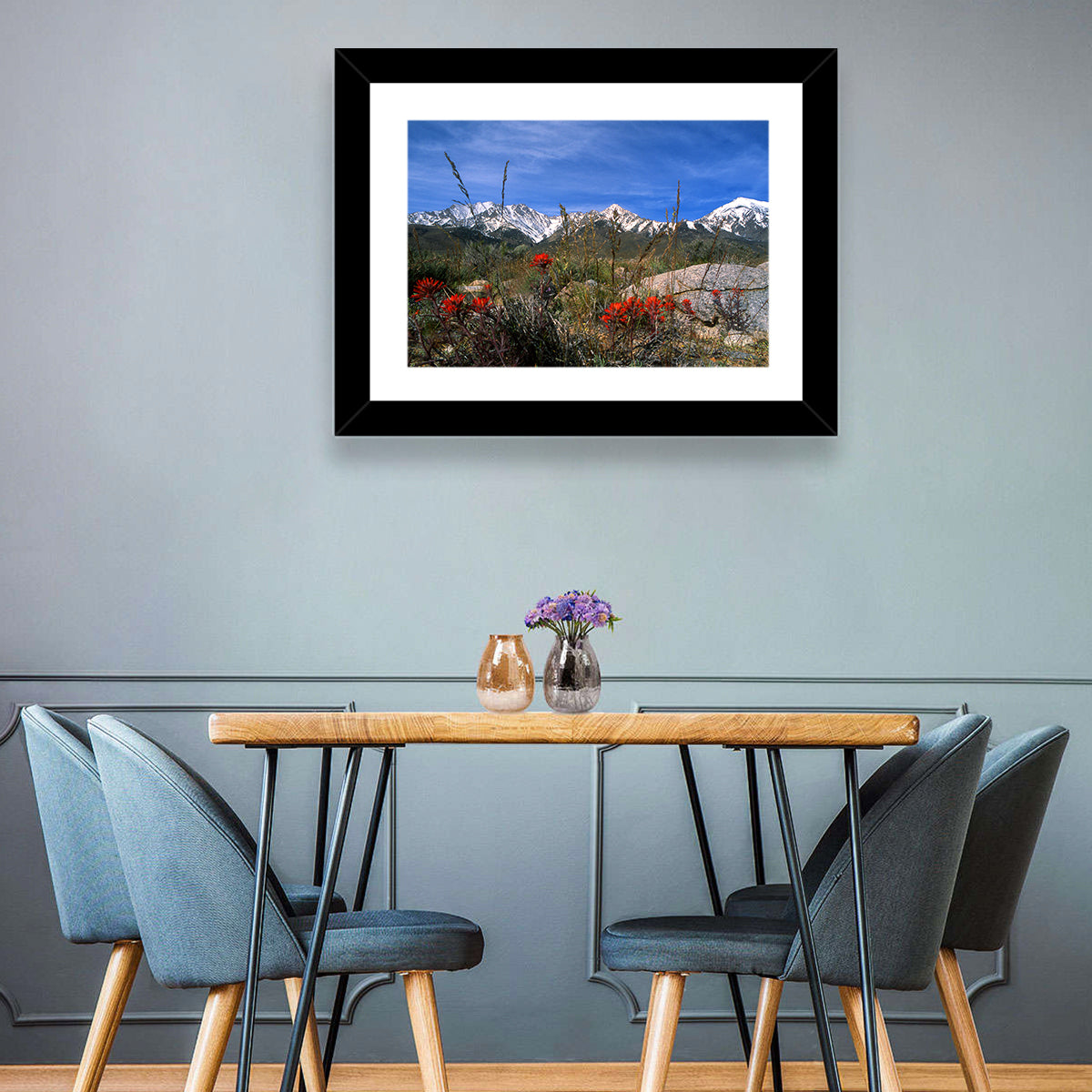 Sierra Nevada Wildflower Vista Wall Art in a room, landscape