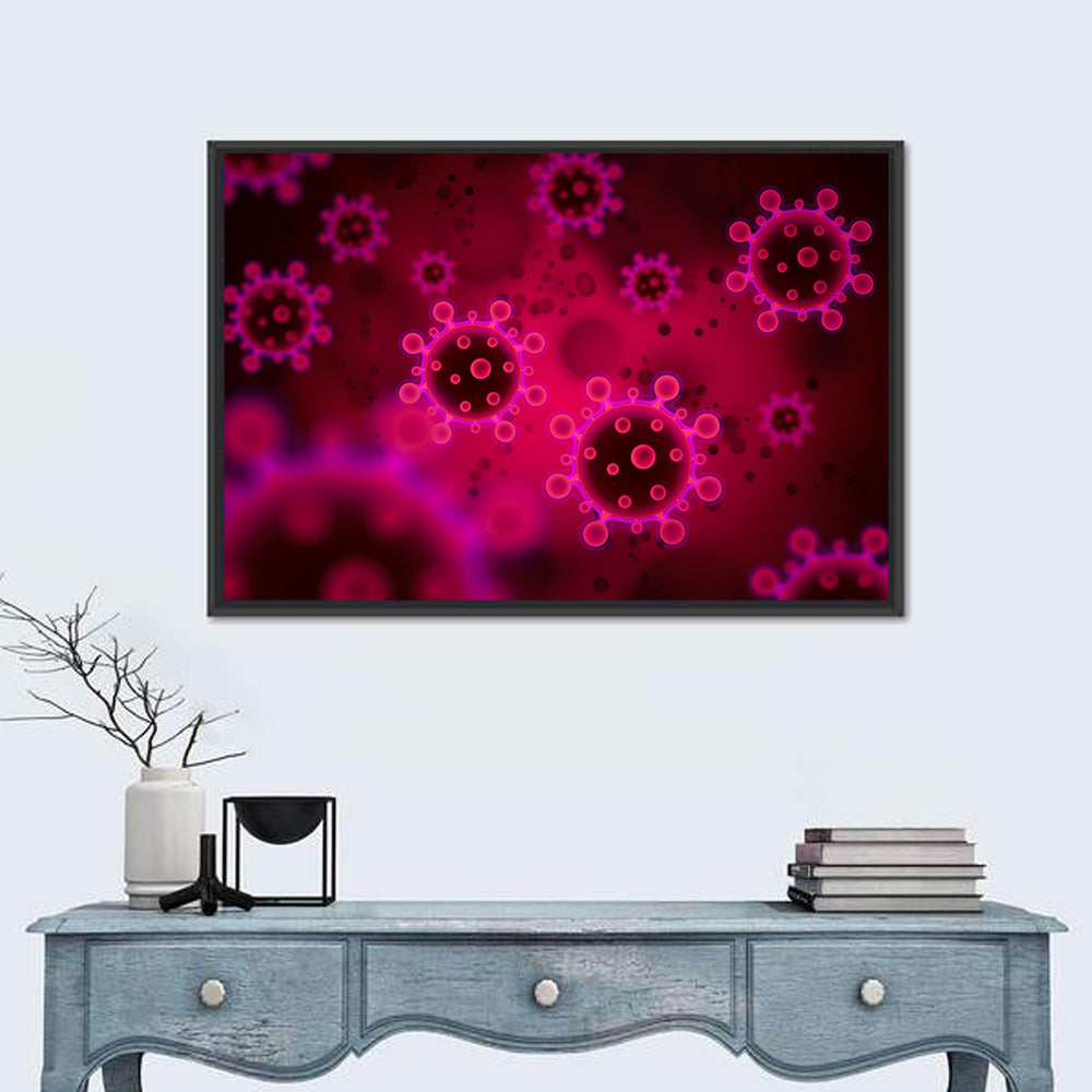 Microscopic Virus Particle Study Wall Art