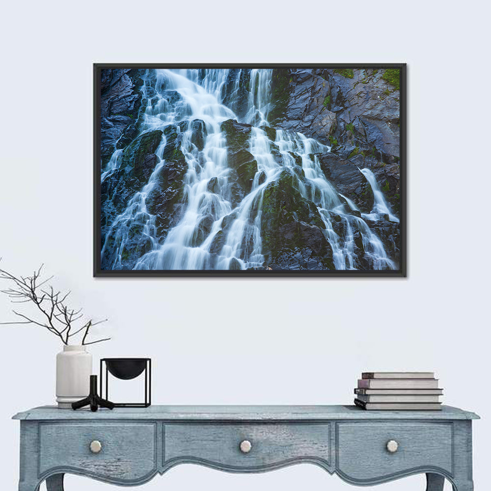Balea Cascada Waterfall Wall Art in a room, landscape