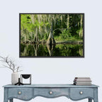 Bald Cypress and Great Blue Heron Wall Art