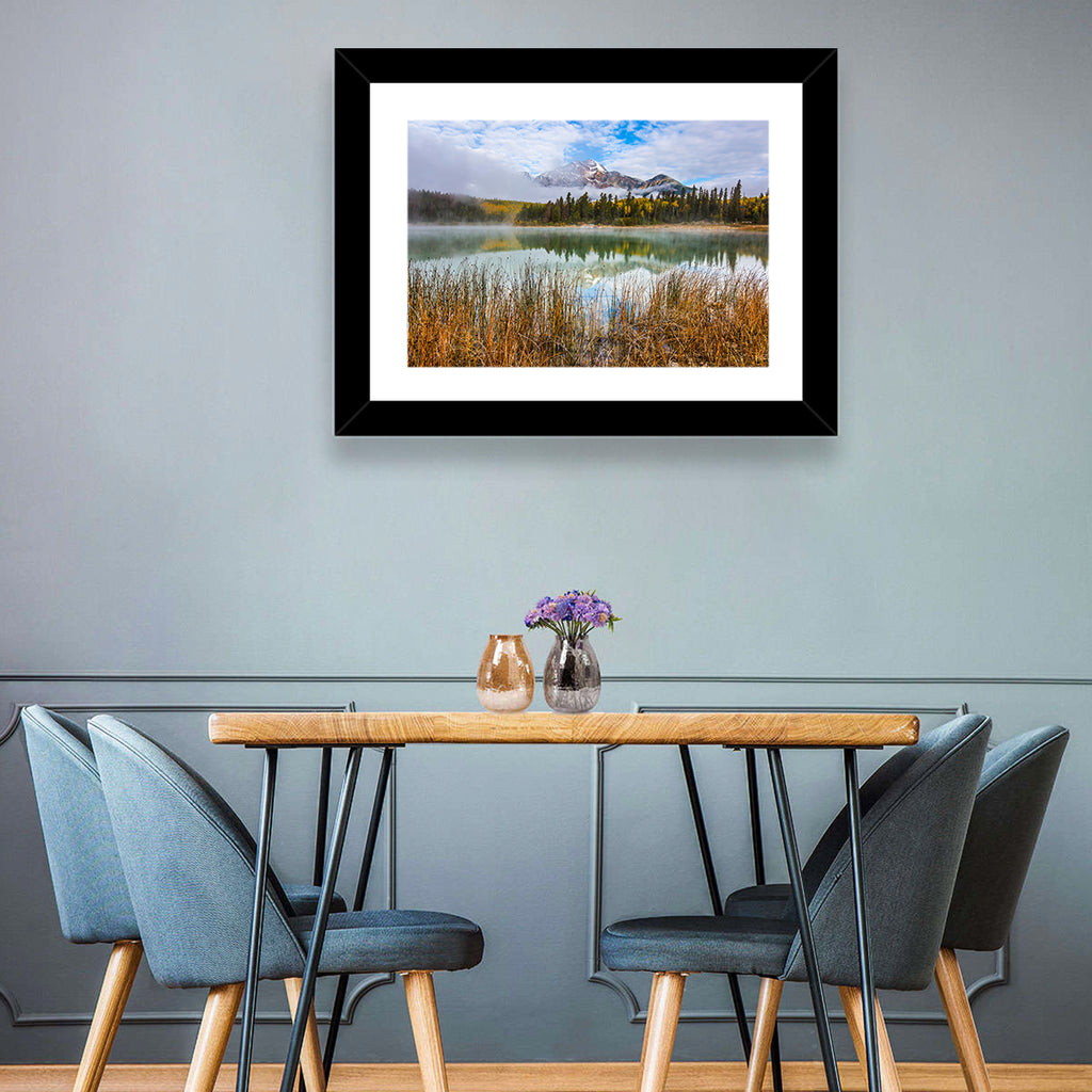 Pyramid Mountain with Golden Grasses Wall Art
