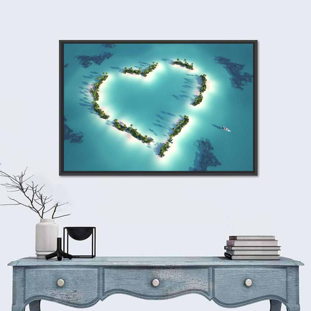 Heart Shaped Island Wall Art