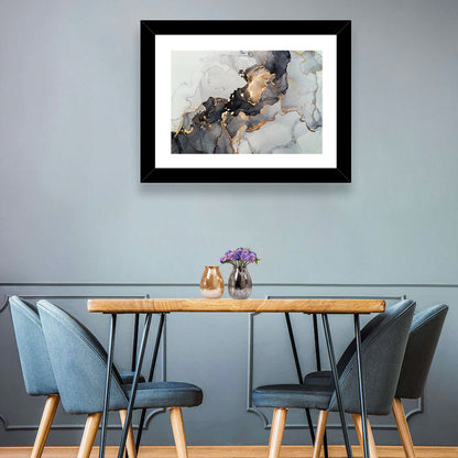 Fire In Black Abstract Wall Art