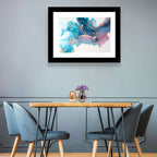 Fluid Ink with Metallic Gold Accents Wall Art