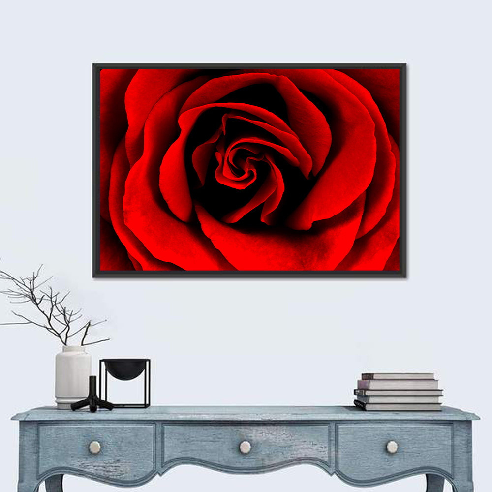 Velvety Red Rose Close-up Wall Art