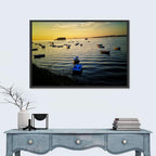 Sunset Over Bhojtal Lake Wall Art