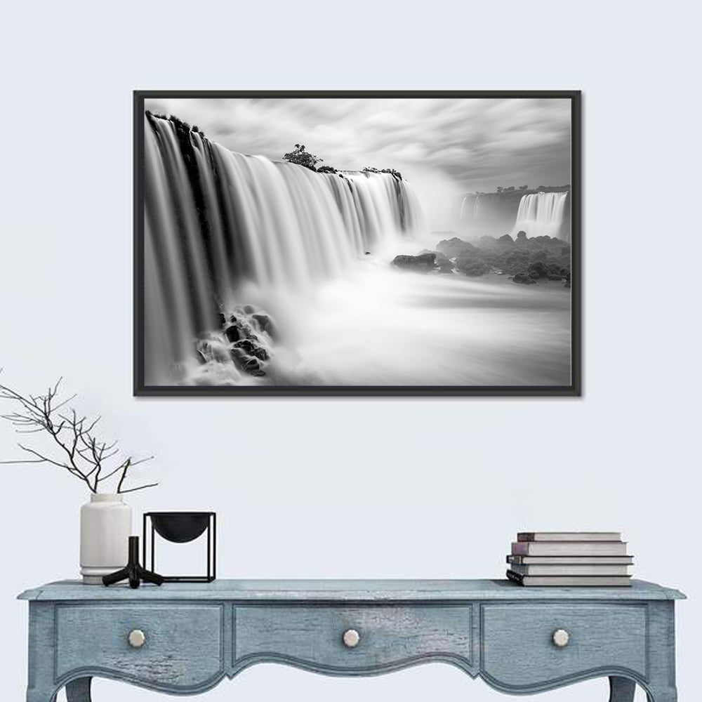 Iguazu Falls in Mist Wall Art in a room, landscape