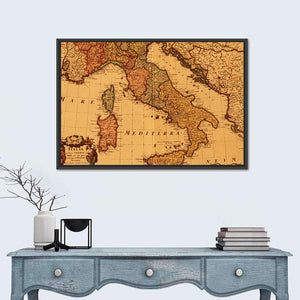 Antique Italian Map Wall Art