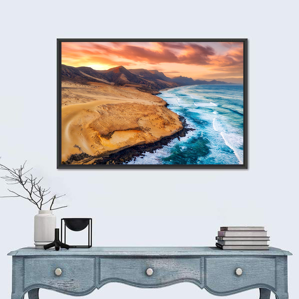 Playa Veril Manso Sunset Seascape Wall Art