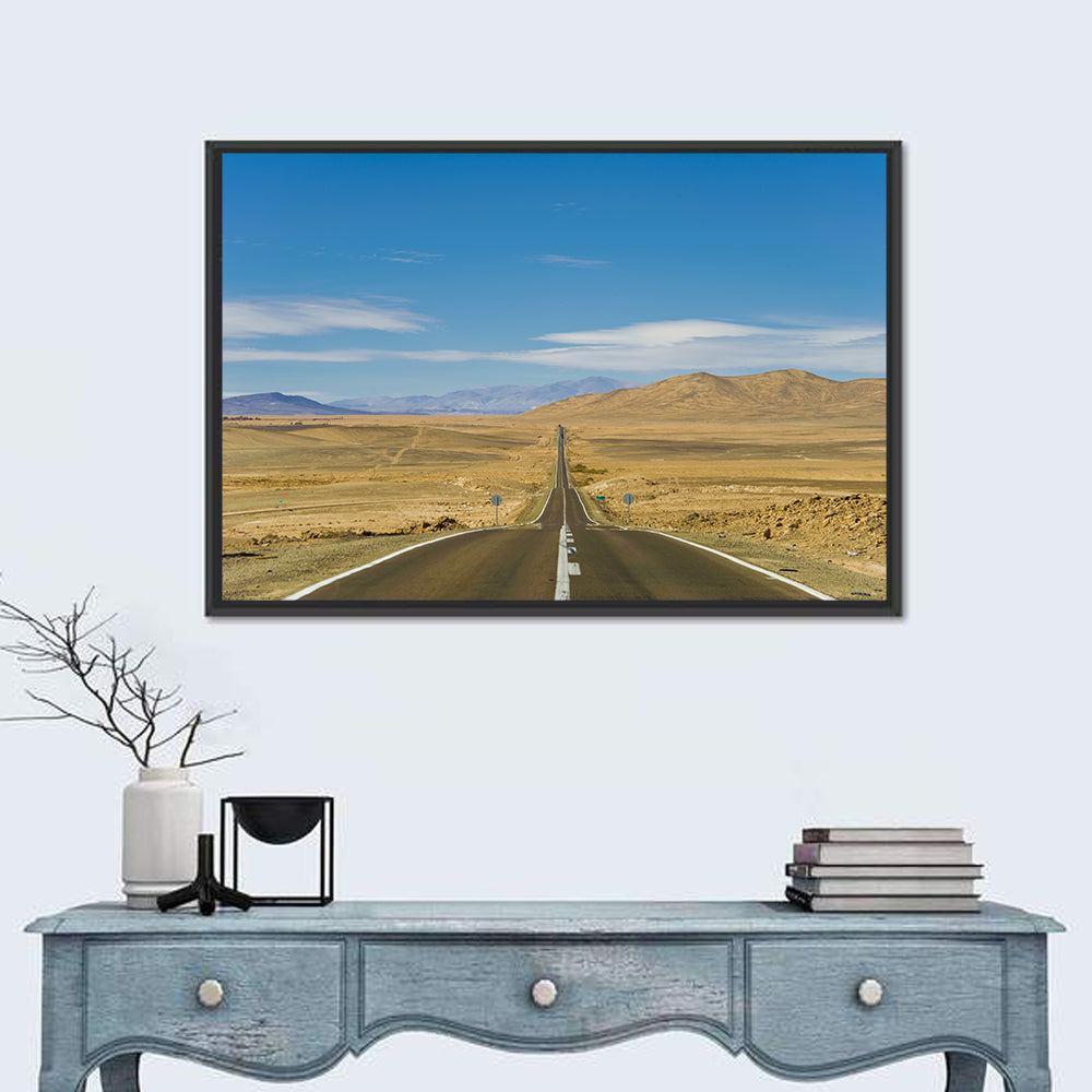 Atacama Road to the Horizon Wall Art in a room, landscape