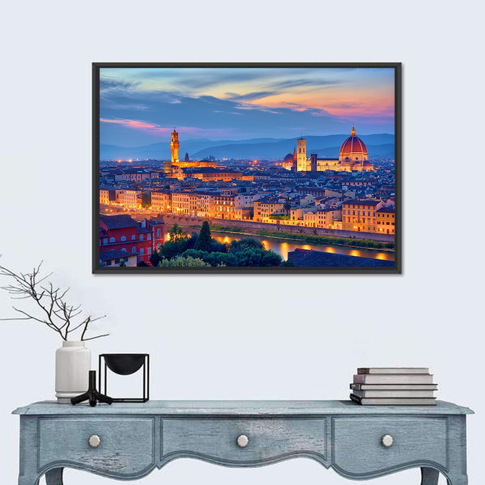Florence Duomo at Twilight Wall Art in a room, landscape