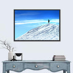 Mountaineer Summit Silhouette Wall Art