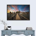 Agios Achilleios Monastery at Sunset Wall Art