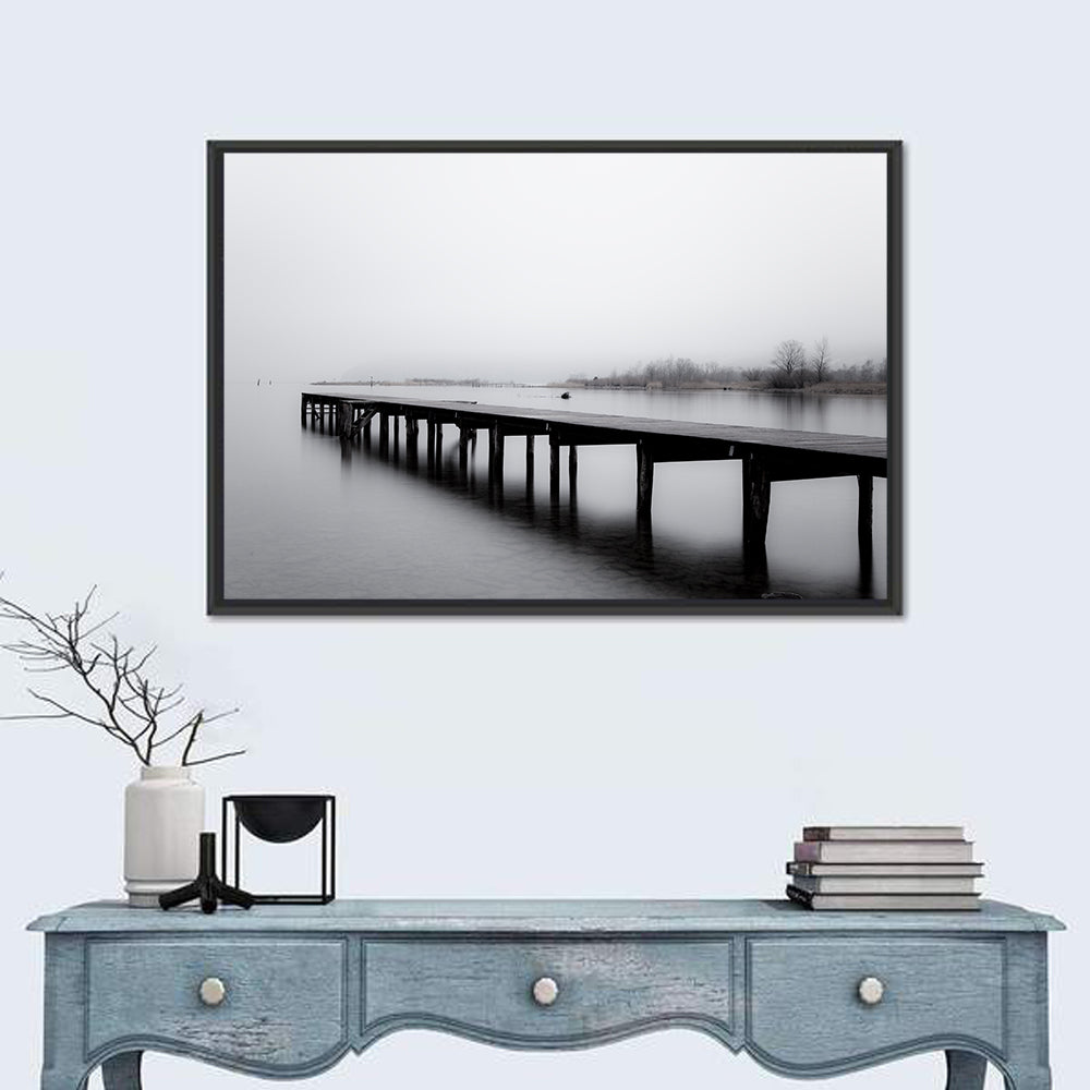 Wooden Lake Jetty Wall Art