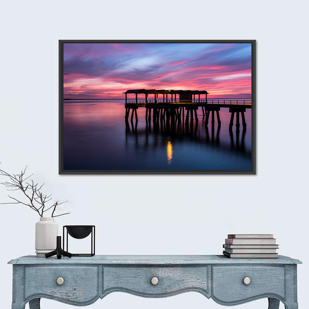Jekyll Island Dusk Pier Wall Art