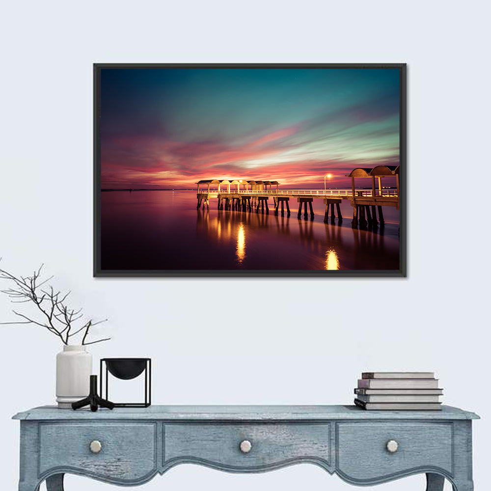 Jekyll Island Pier at Dusk Wall Art