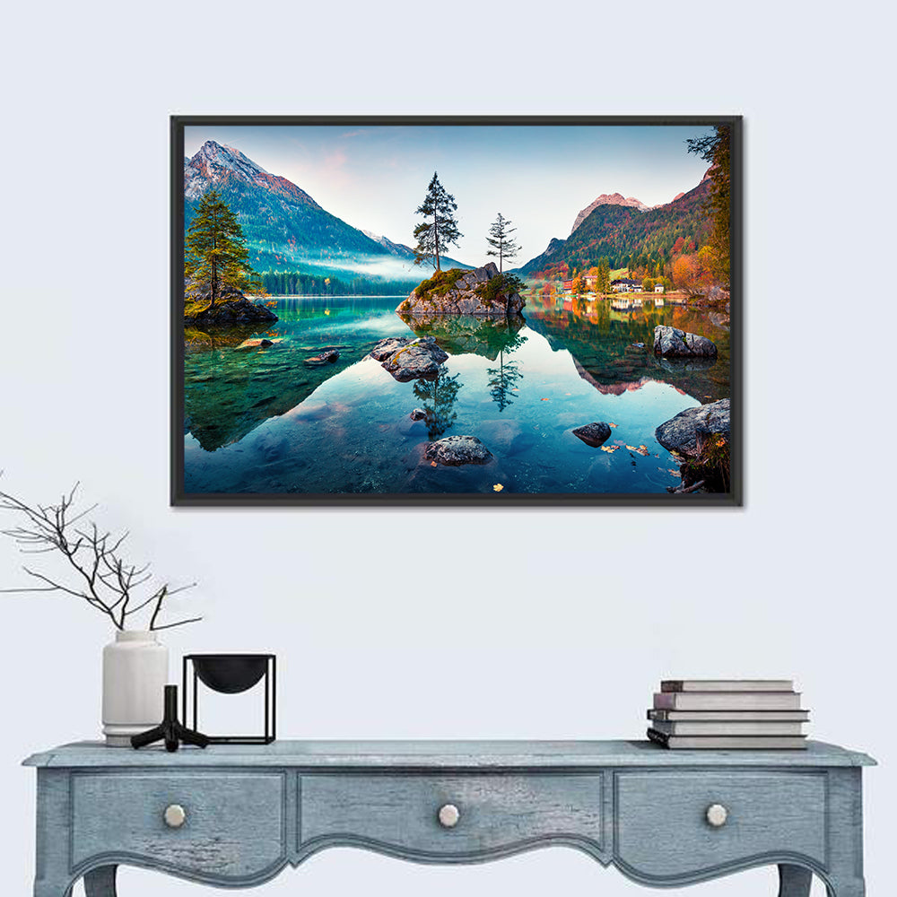Hintersee Lake Wall Art in a room, landscape
