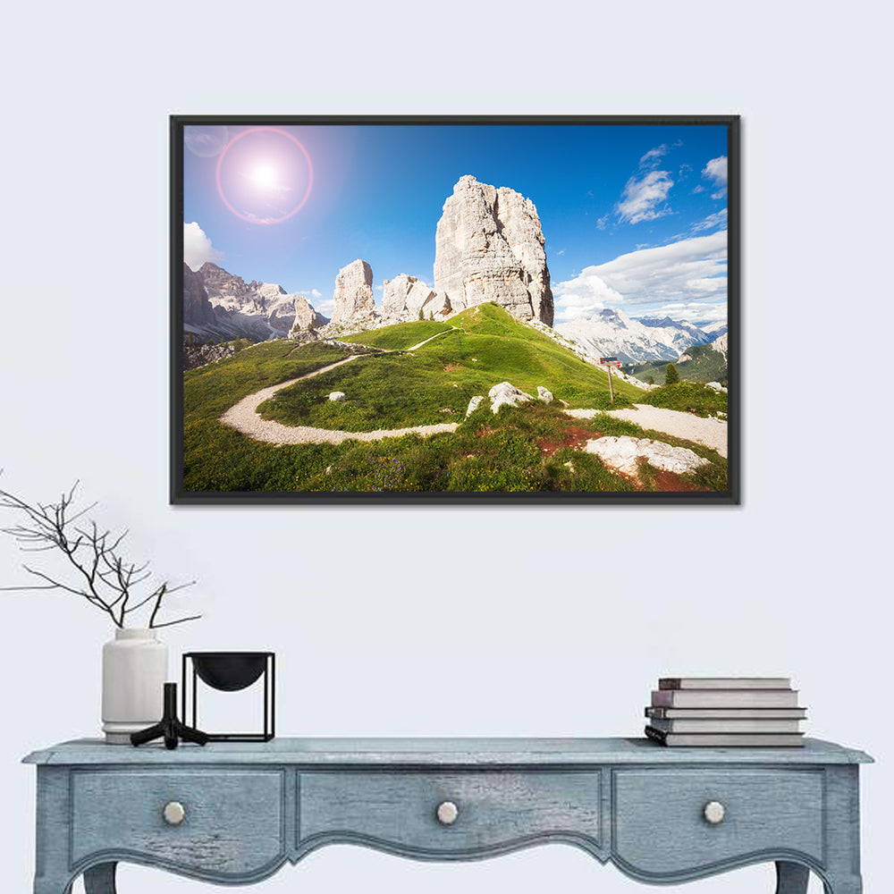 Cinque Torri Trail Wall Art in a room, landscape