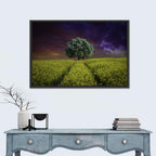 Solitary Tree in Yellow Field Wall Art