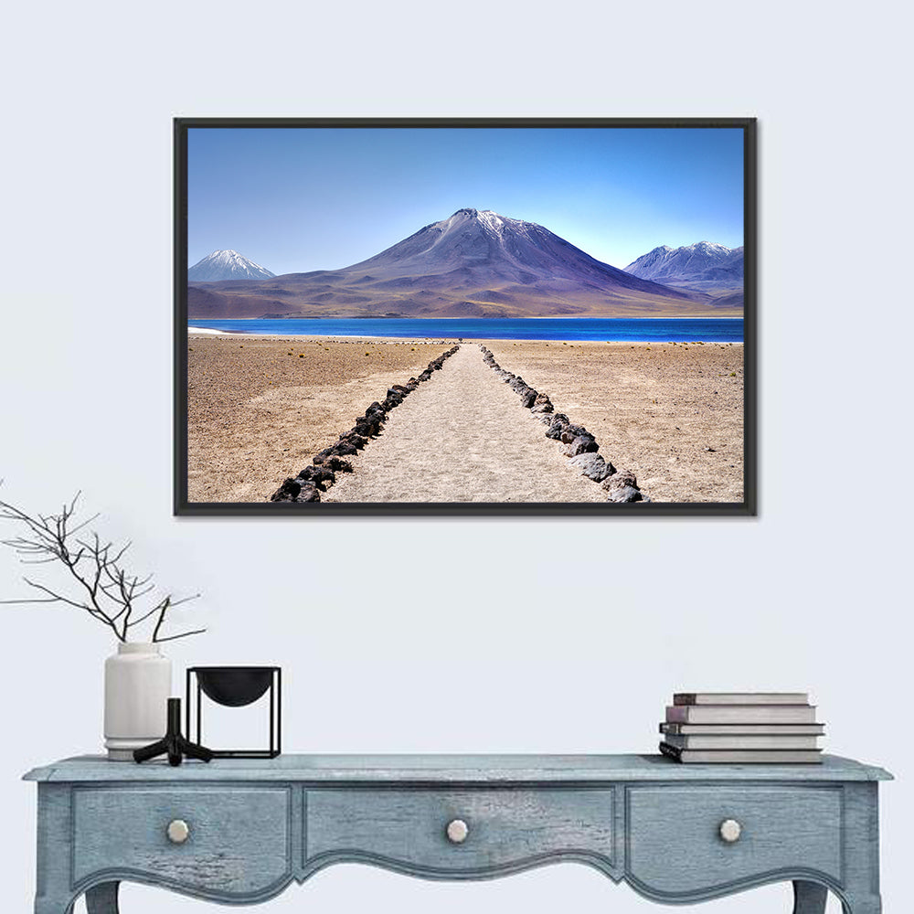 Volcanoes Around Laguna Miscanti Wall Art in a room, landscape