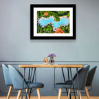 Aerial Figure Eight Resort Pool Wall Art