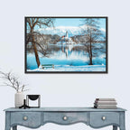 Bled Castle Winter View Wall Art